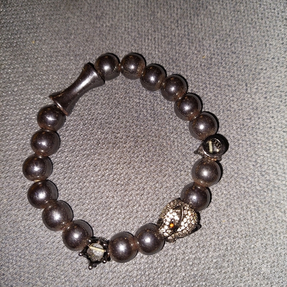 Jaguar Hematite For Emotional Balance Crystal Bracelet - Picture 4 of 5